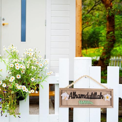 Miniatura 4 de UPKOCH Letrero de madera, placa de madera para el hogar, colgante de puerta, porche, decoración de pared