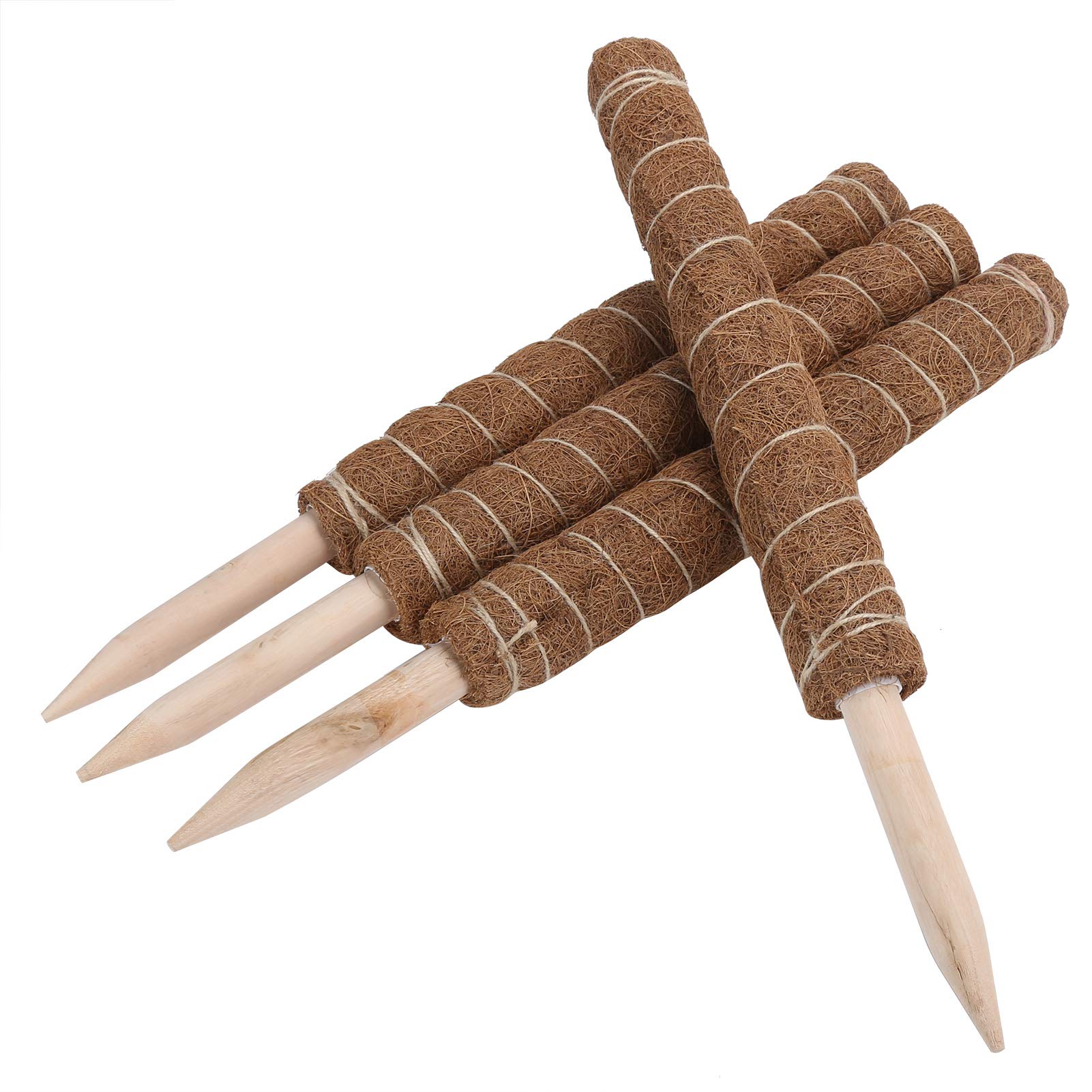Lot de 4 poteaux en Mousse pour Monstera pour Soutenir Les Plantes à Pousser vers Le Haut – 45 cm de Totem en Fibre de Coco Support d'escalade pour Plantes d'intérieur