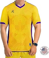 Vista 20 de Camiseta deportiva SOL Athletic para hombre, refrescante, transpirable, cómoda Dorado/Negro