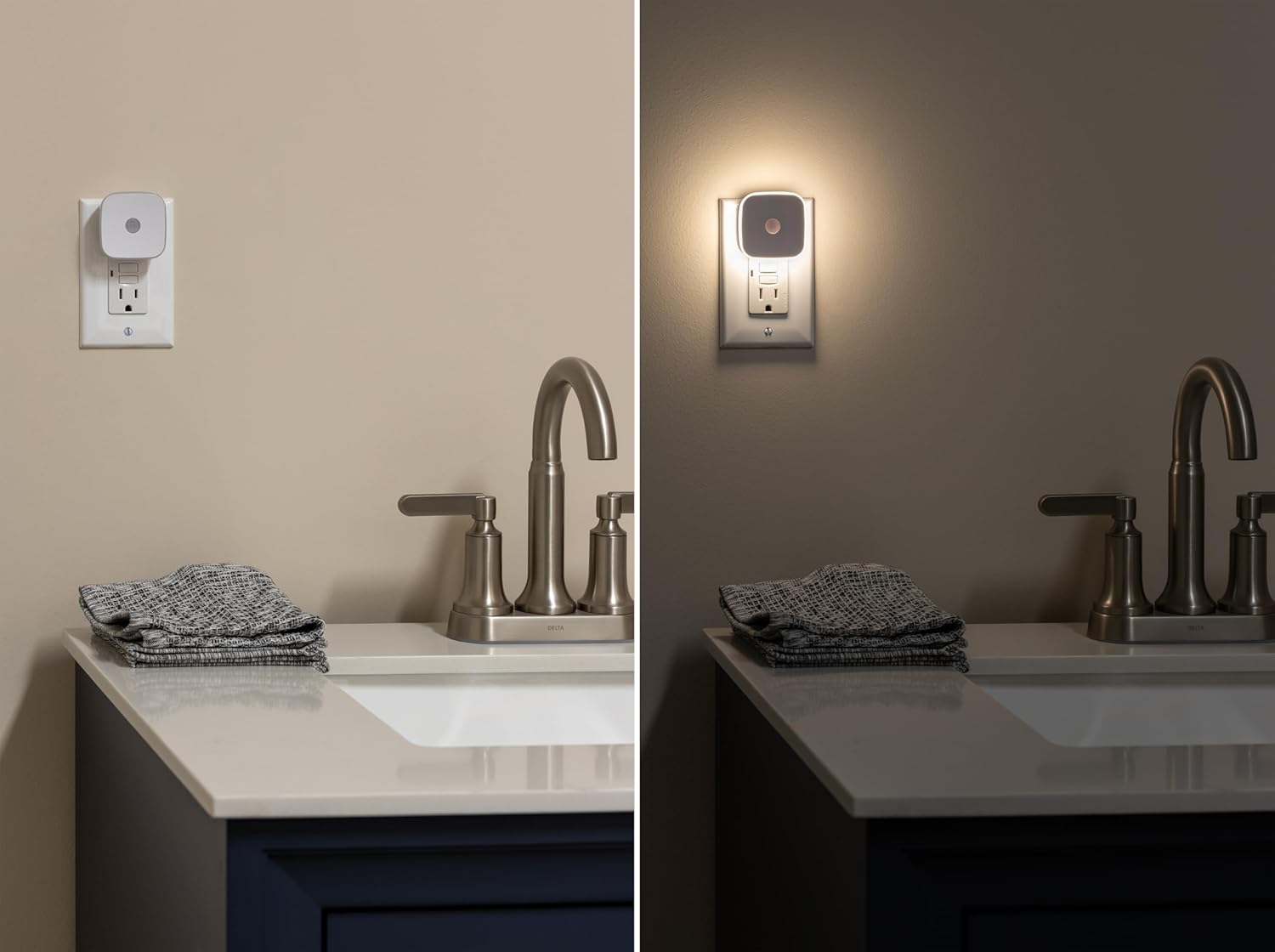Energizer LED Motion Sensor Night Lights Plug Into Wall Dusk to Dawn Sensor Home Decor Apartment Essentials Ambient Lighting Nightlight 85617 2 Pack