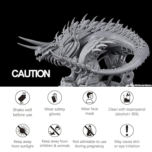 Miniatura 5 de Resina de impresora 3D, dureza de ingeniería artística 10K, no quebradiza, resina similar a ABS para fotopolímero de curado UV, rápido, alta