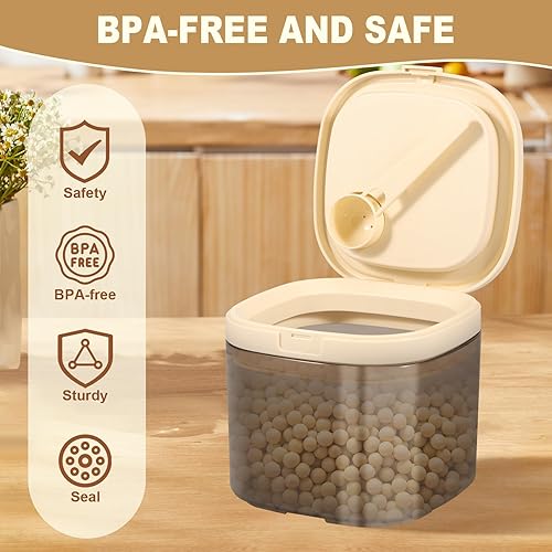 Miniatura 6 de Airtight Food Storage Container with Lid, BPA-Free Formula Dispenser with Spoon Carrying Handles and Date Recording, Pantry Organization Canisters