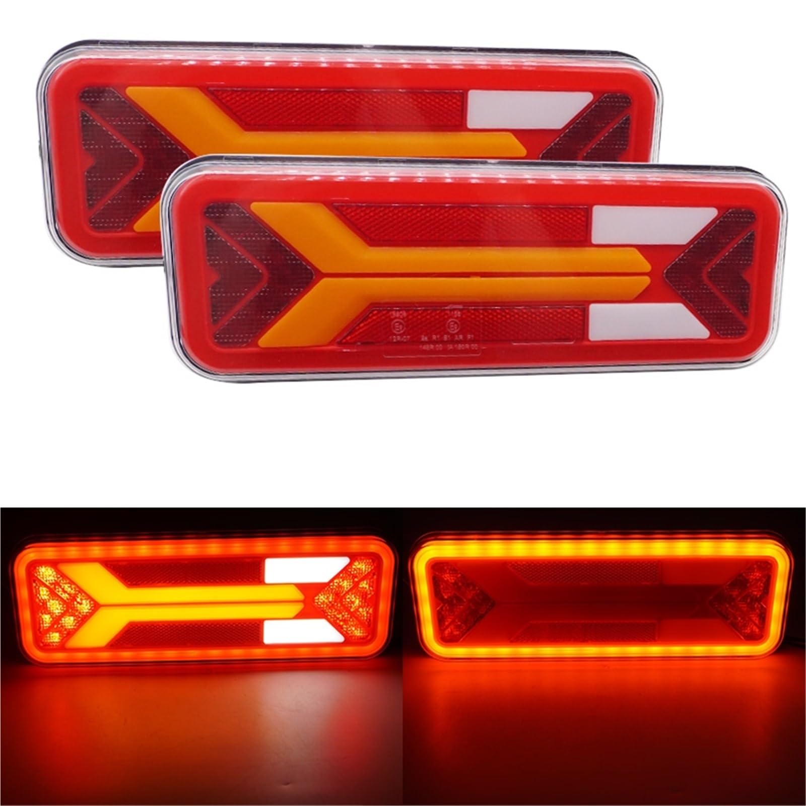 Faros trasera Para Camión Autobús Remolque Reflector Luz De Marcha Atrás LED Trasera Freno Dinámico Señal Giro Lámpara Antiniebla