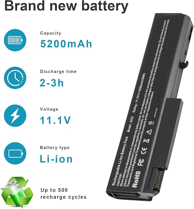 Batería Fancy Buying para HP EliteBook 8440P 6930P 8440W ProBook 6440B 6445B 6455B 6540B 6545B 6550B 6555B Compaq 6730B 6735B 6530B 6450B miniatura 2