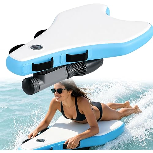 Jet Board Electric Surfboard with Underwater Sea Scooter, Rechargeable Motorized Inflatable Bodyboard, 500W/700W SUP Motor,3-7 km/h,40-130 Mins,for Pool Lake and Ocean 700W16A