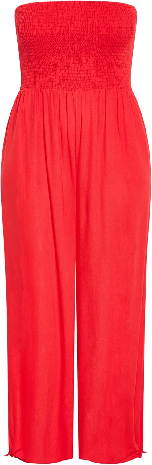 City Chic Plus Size Jumpsuit - Ally Strapless