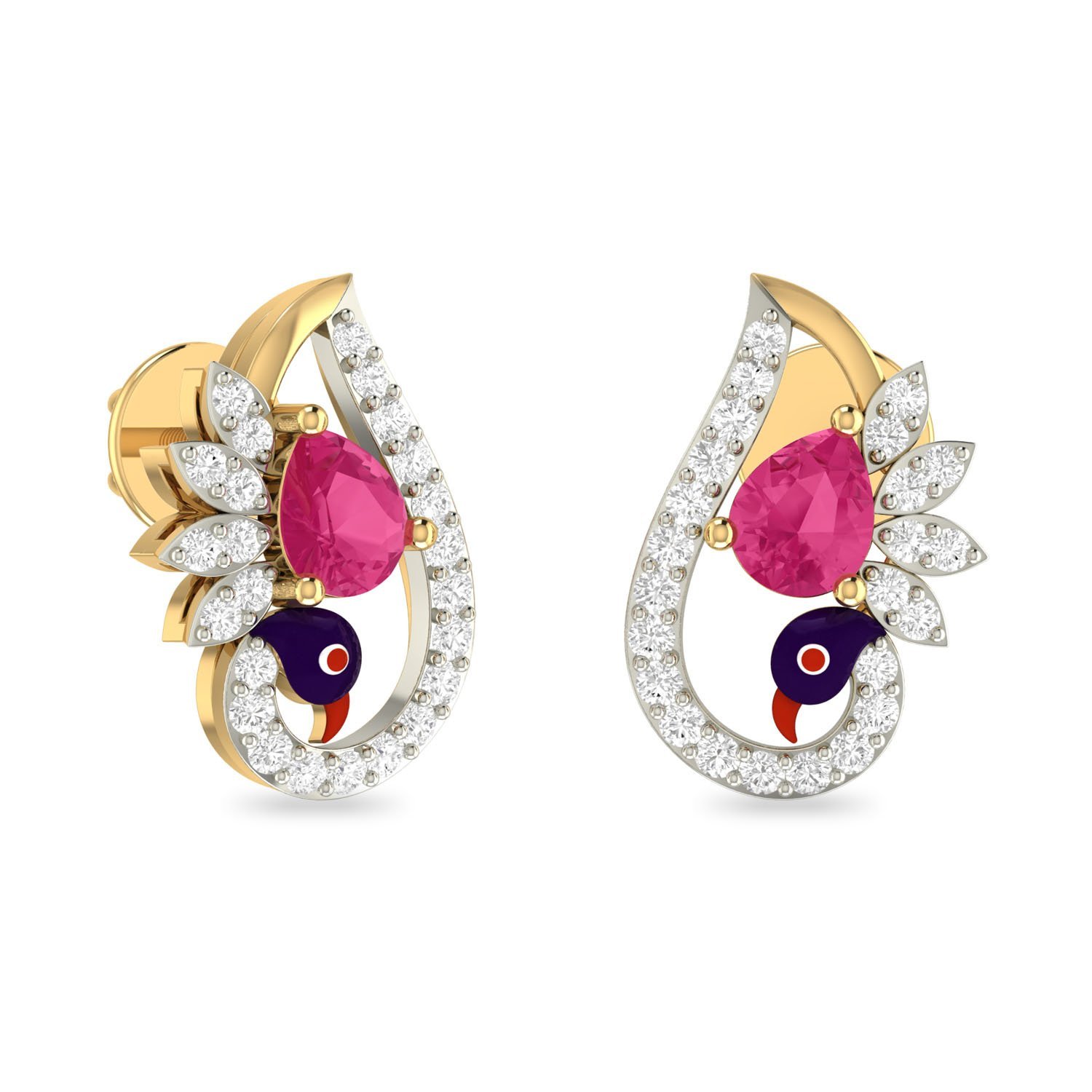 Aucent by PC Jeweller The Cafarra 18KT Yellow Gold and Diamond Earrings