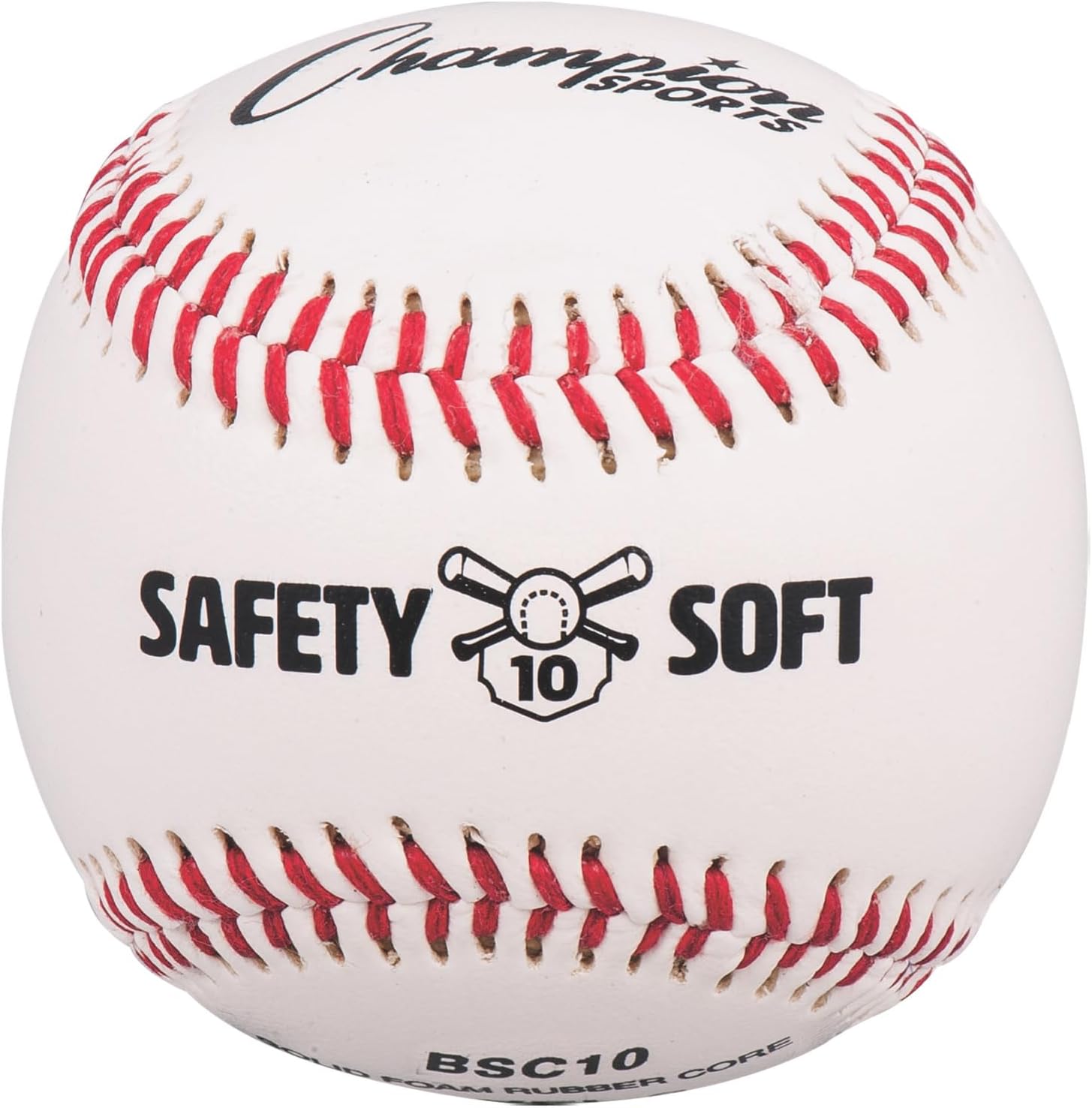 Champion Sports Syntex Leather Cover Official Size and Weight Soft Compression Baseballs - Polyurethane Center - Pack of 12 - Level 10 (Ages 12+)