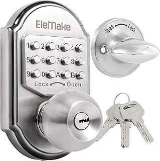 Keyless Entry Keypad Deadbolt Door Lock 304 Stainless Steel 100% Mechanical - No Risk of Low Power