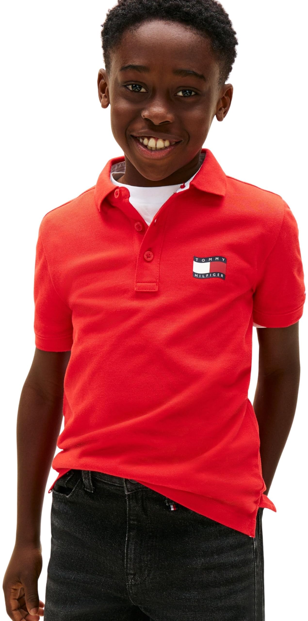 Tommy Hilfiger Jungen Wavy Flag Polo Ithica Placket Ss Kb0kb10227 Polos (1er Pack)