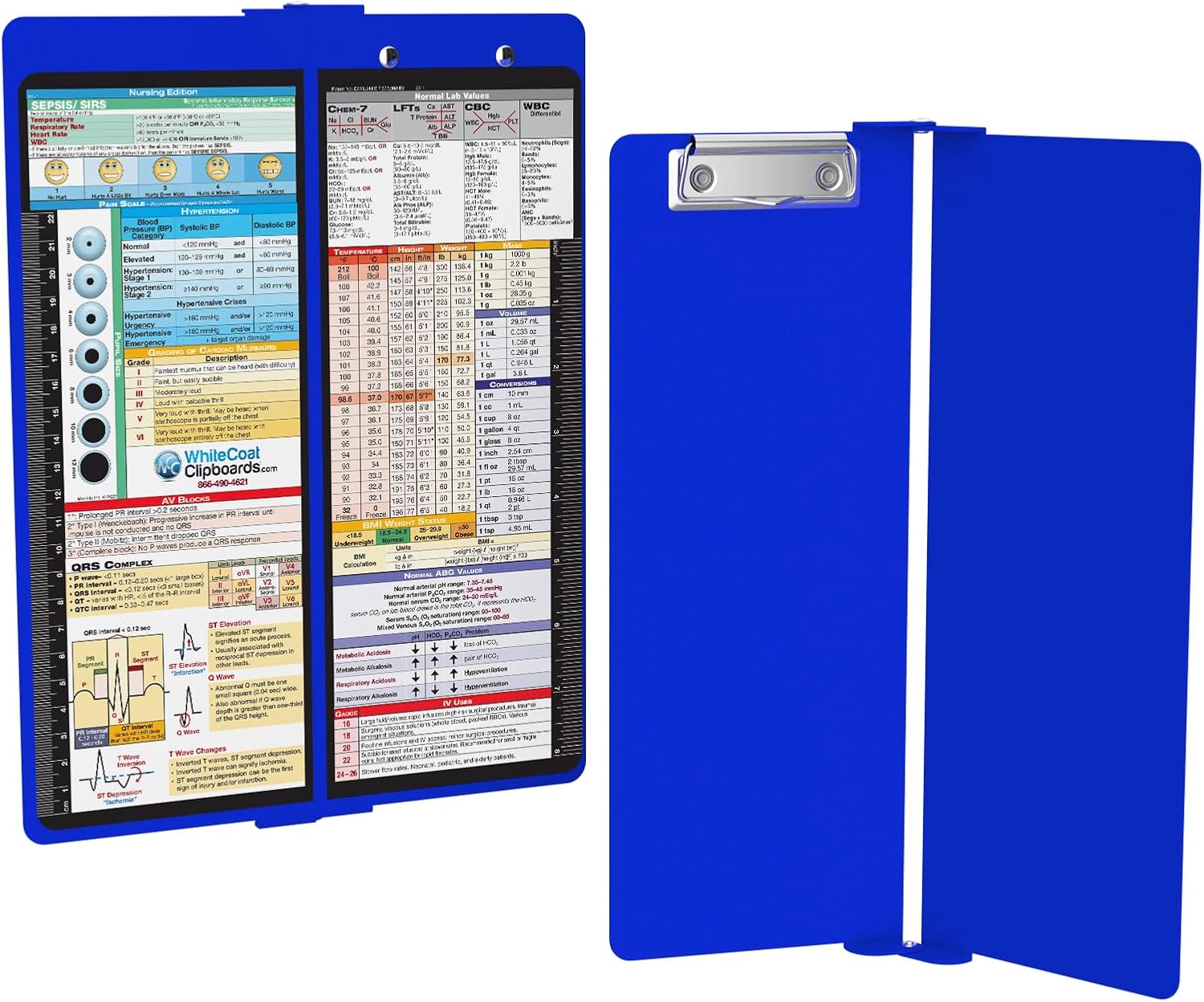 Whitecoat Clipboard® Vertical - Blue Nursing Edition