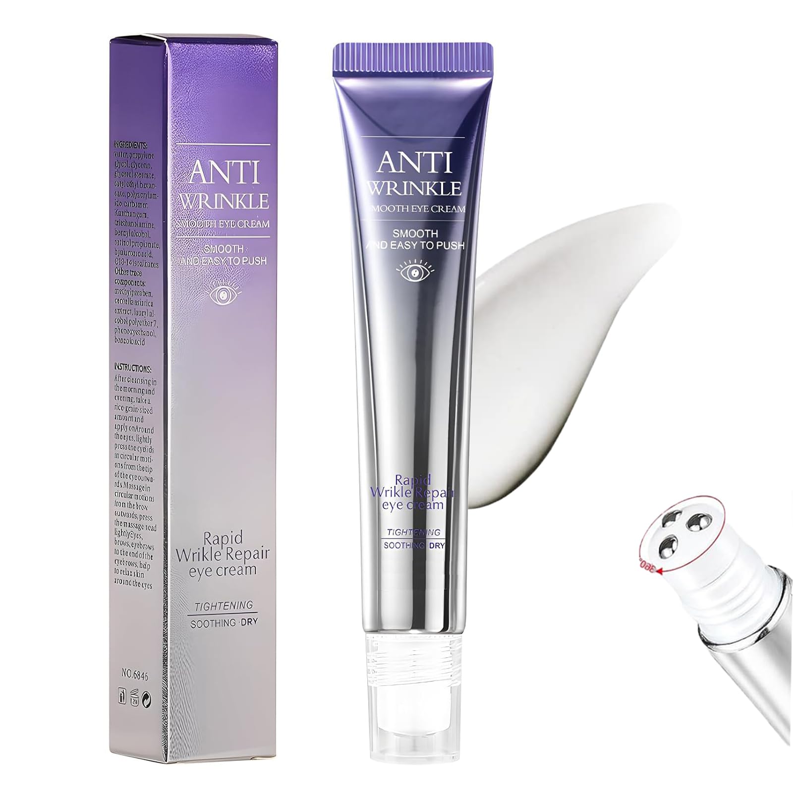 Crema de Ojos,Crema para el contorno de ojos,Crema Contorno de Ojos Antiarrugas,Crema de Dia y Noche para Mujer y Hombre,reducir las ojeras y las arrugas,para Todo Tipo de Pieles,20 ml