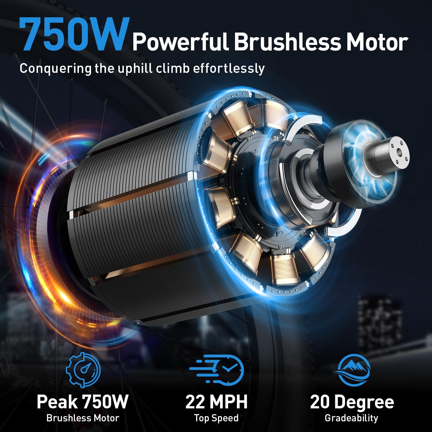 Illustration of Aairsk GT300 750W peak brushless motor