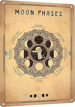 Amazon.com: HYBLOM Witchy Kitchen Decor Moon Phases Metal Sign