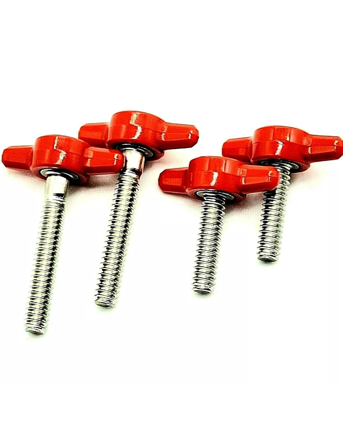 10-24 Thumb Screws with Wing Knob - Red Thumbscrews Thumb Screw Thumbscrew Tee/Wing Butterfly Thumb Screws (24, 1")