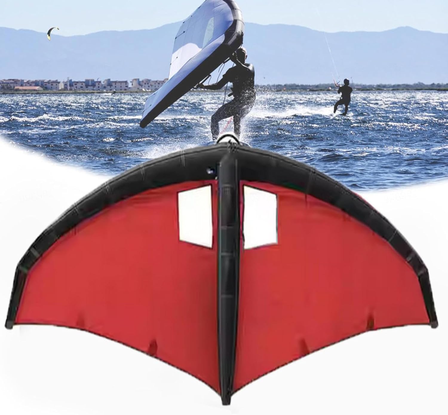 Inflatable Surfing Wing Windsurfing Sail,Lightweight Stable Inflatable Kite Hydrofoil,Wind Surfing Surfboard and Sail,with Storage Bag Kiteboard