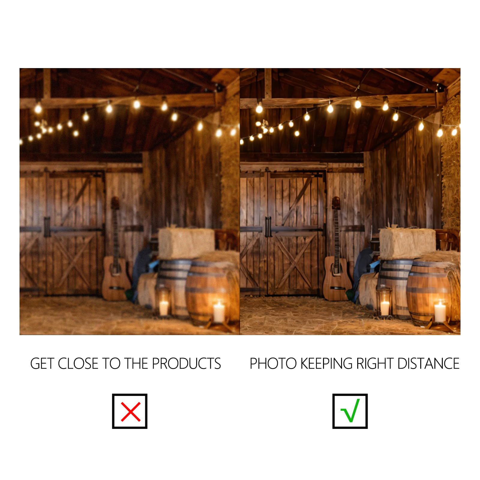 YongFoto 3x2,5m Occidentale Fondali per feste Rustico Casa in legno Magazzino Fienile Paglia Chitarra Selvaggio West Fotografia Sfondo per Cowboy Festa a tema Forniture per cabine fotografiche