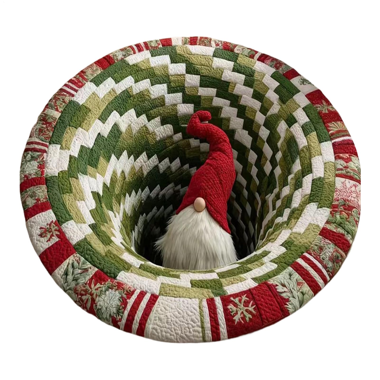 Tapis de sol en 3D avec illusion de Noël pour intérieur et extérieur