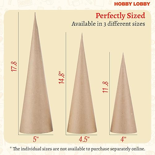 Miniatura 5 de Hobby Lobby Conos de papel maché