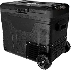 Freezer e Geladeira Duplex Portátil Eos 50 Litros Dupla Ação Quadrivolt Preto Efc55 110v/220v/12v/24v