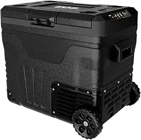 Freezer e Geladeira Duplex Portátil Eos 50 Litros Dupla Ação Quadrivolt Preto Efc55 110v/220v/12v/24v