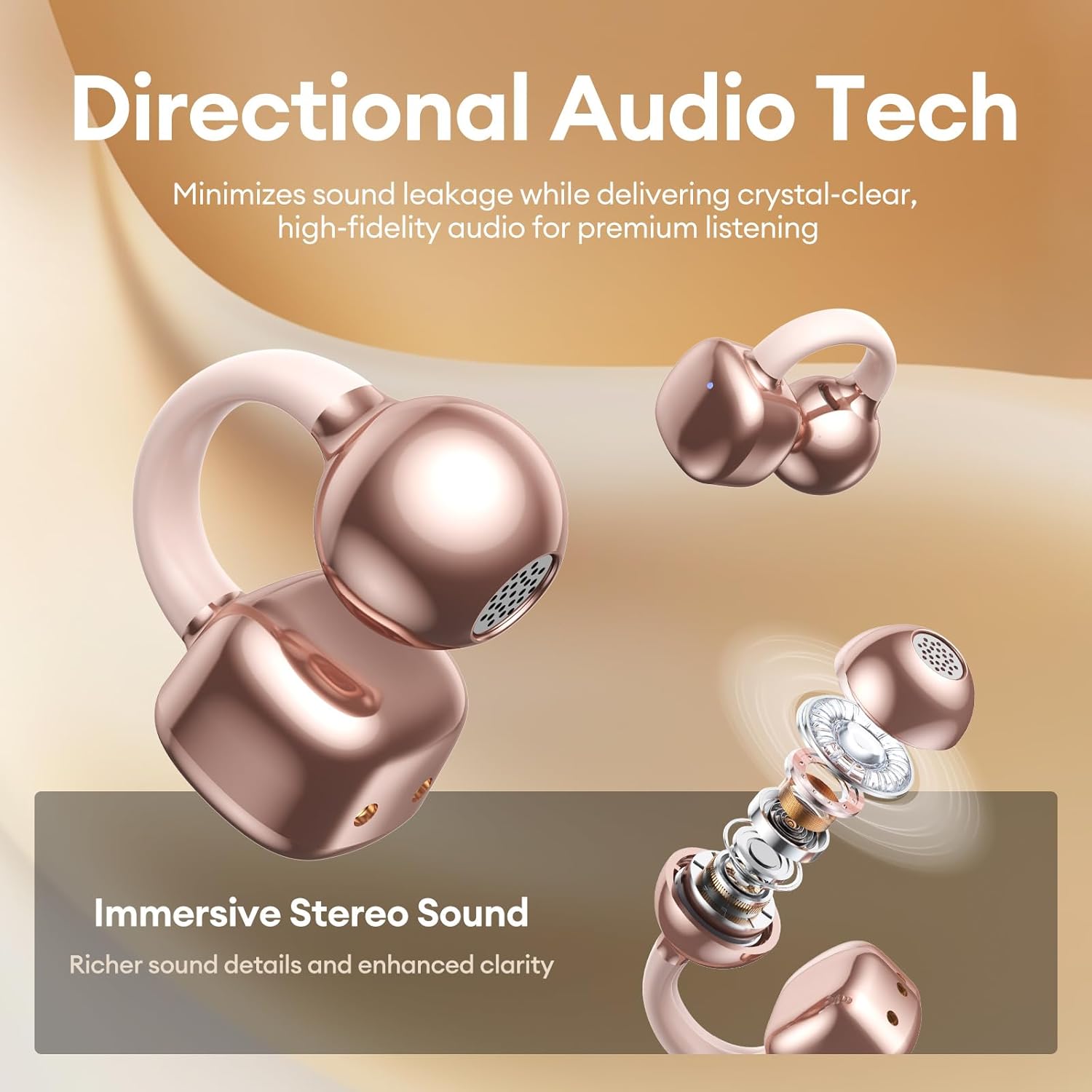 Man wearing PAXA Clipbuds 7 in the rain