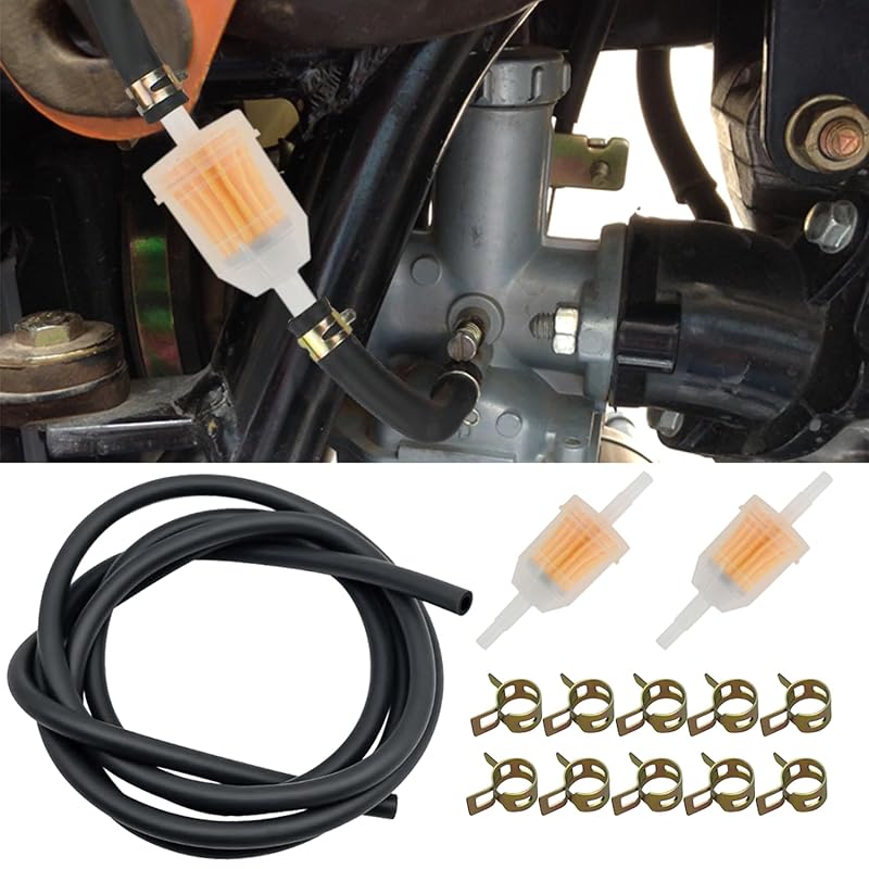 Kit de Mangueira para Linha de Combustível 6 mm x 1,83 m com Filtros e Abraçadeiras WINUERK
