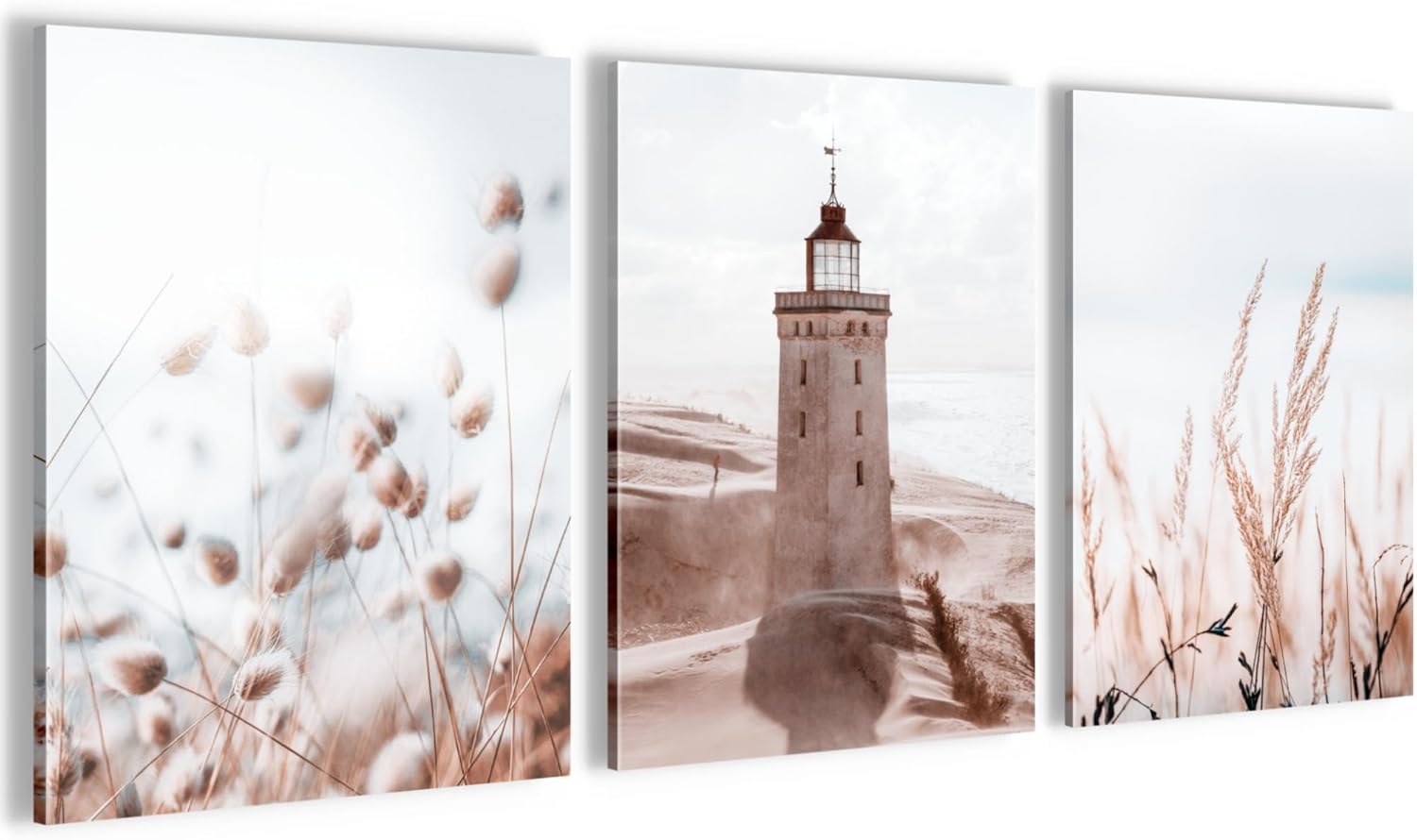 Novart Wall Picture Set Light Tower Boho Sea Completely Ready to Hang
