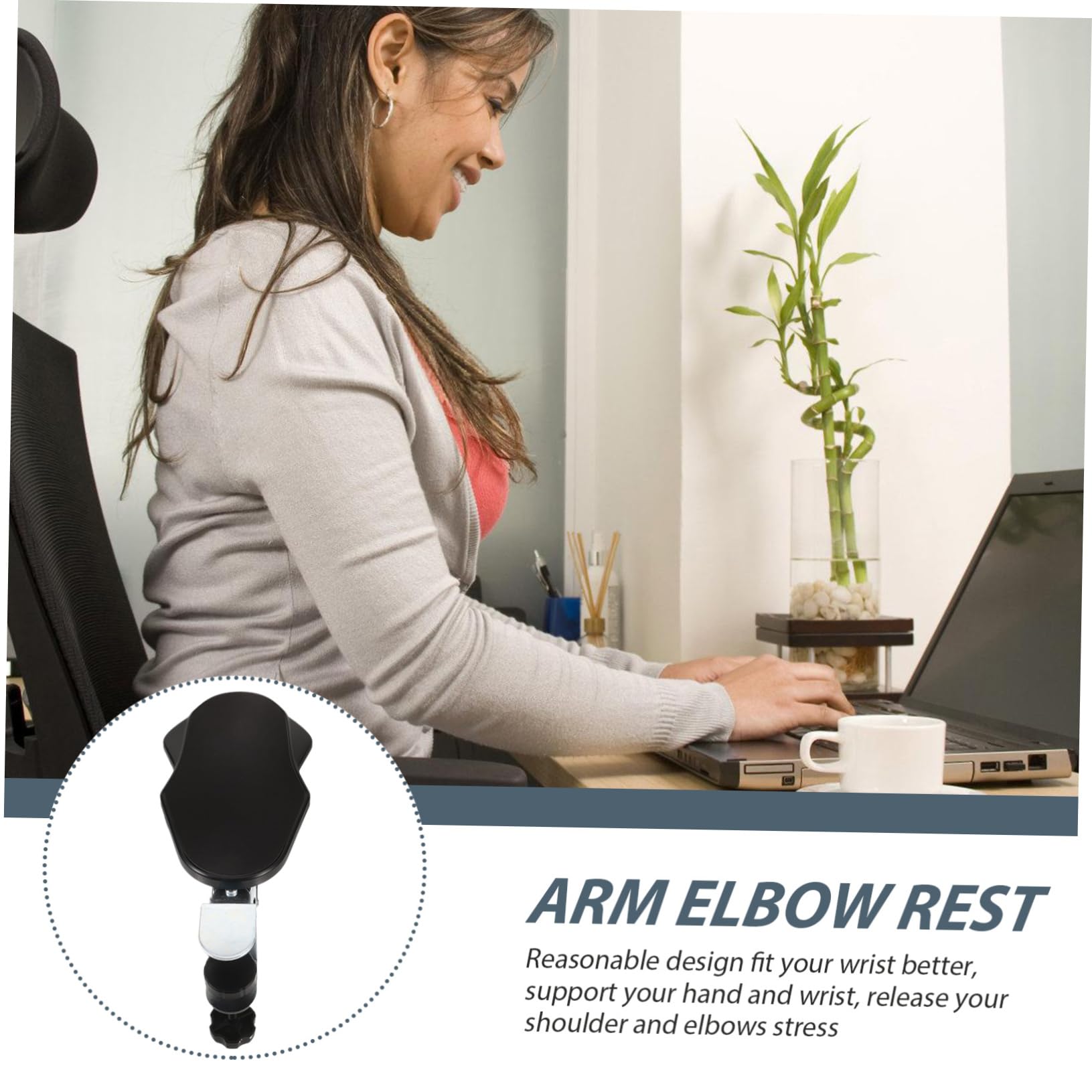 Reposabrazos Giratorio Para Escritorio De Ordenador Reposamuñecas Ergonómico Para Brazo Abatible Diseño Para Oficina y Gaming Para Aliviar Estrés y Mejorar