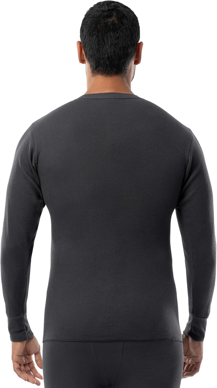 Indera Men's Expedition Weight Cotton Raschel Thermals Underwear Crew Top