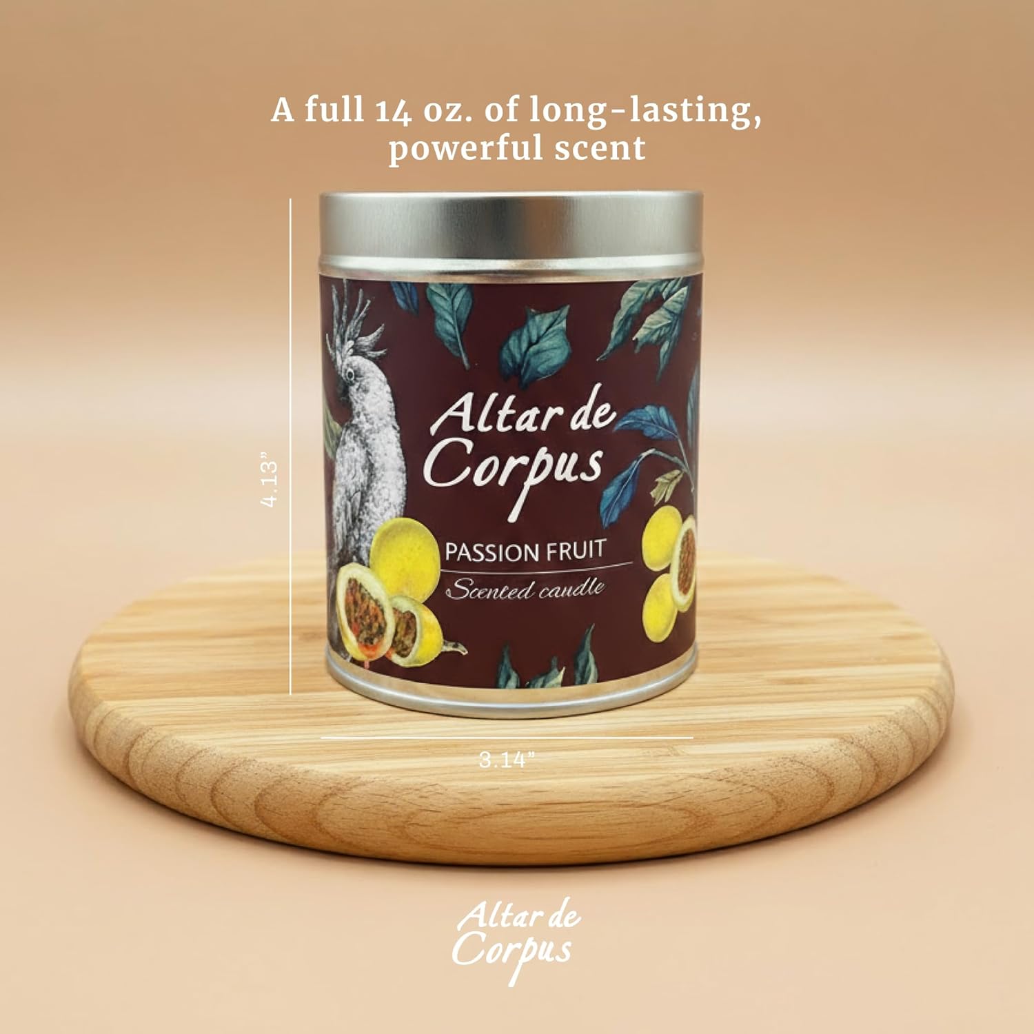 14 Oz Strong Scented Candles Long Lasting – Passion Fruit Candle - High End Luxury Candles for Home - Cute Candles for Women - Soy Wax Premium Blend - Decorative Candle for Men Gifts