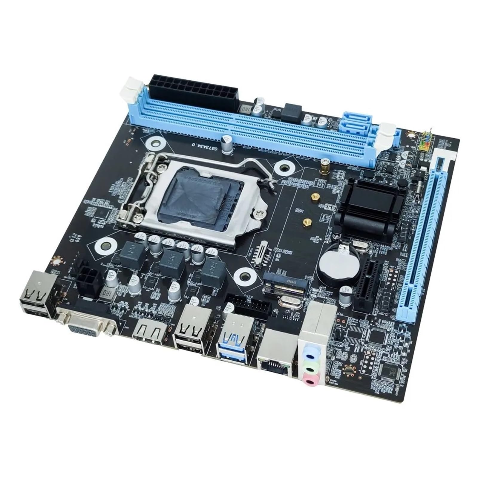 Placa Base for Juegos H81M con Doble Canal DDR3 M.2 NVME PCIEx16, Interfaz HDMI VGA LGA 1150, Compatible con CPU Core de 4.ª generación
