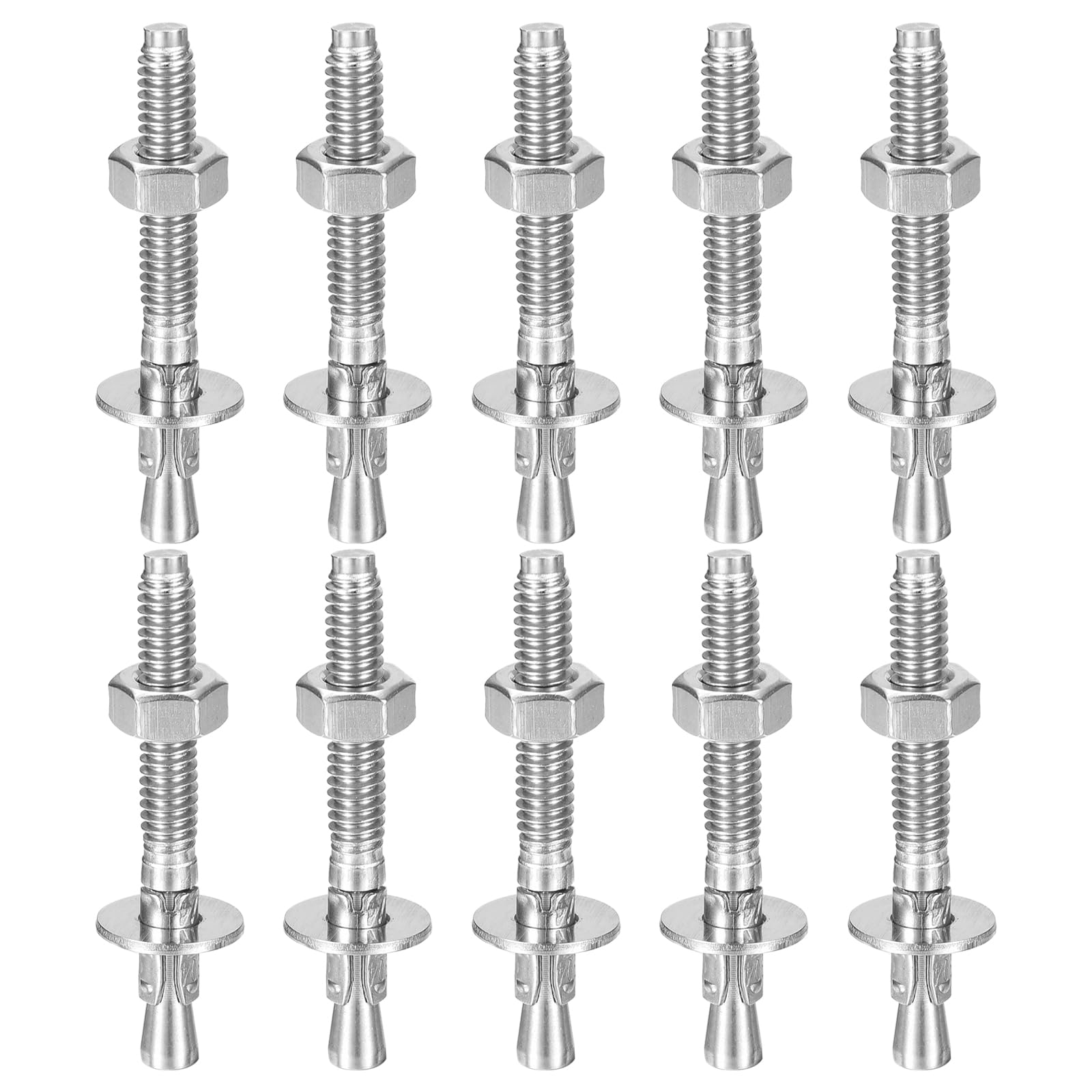 DTGN 1/4" x 2-1/4" Wedge Anchors, 20Pack, Good for Cement and Concrete Wall