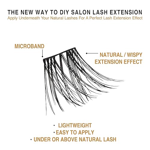 Miniatura 9 de VLuxe by iEnvy Extended Collection Kit de iniciación de extensión de pestañas con 10 pares de alargamiento natural, aplicador y unión y sello,