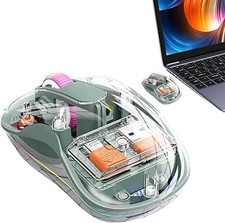 充電式ワイヤレスコンピュータ制御、サイレントコンピュータ制御ワイヤレス | RGB ライトを使用したトライモード コンピューター制御,リビングルーム、寮、図書館での作業学習やゲームプレイのためのノイズのないコンピュータ制御