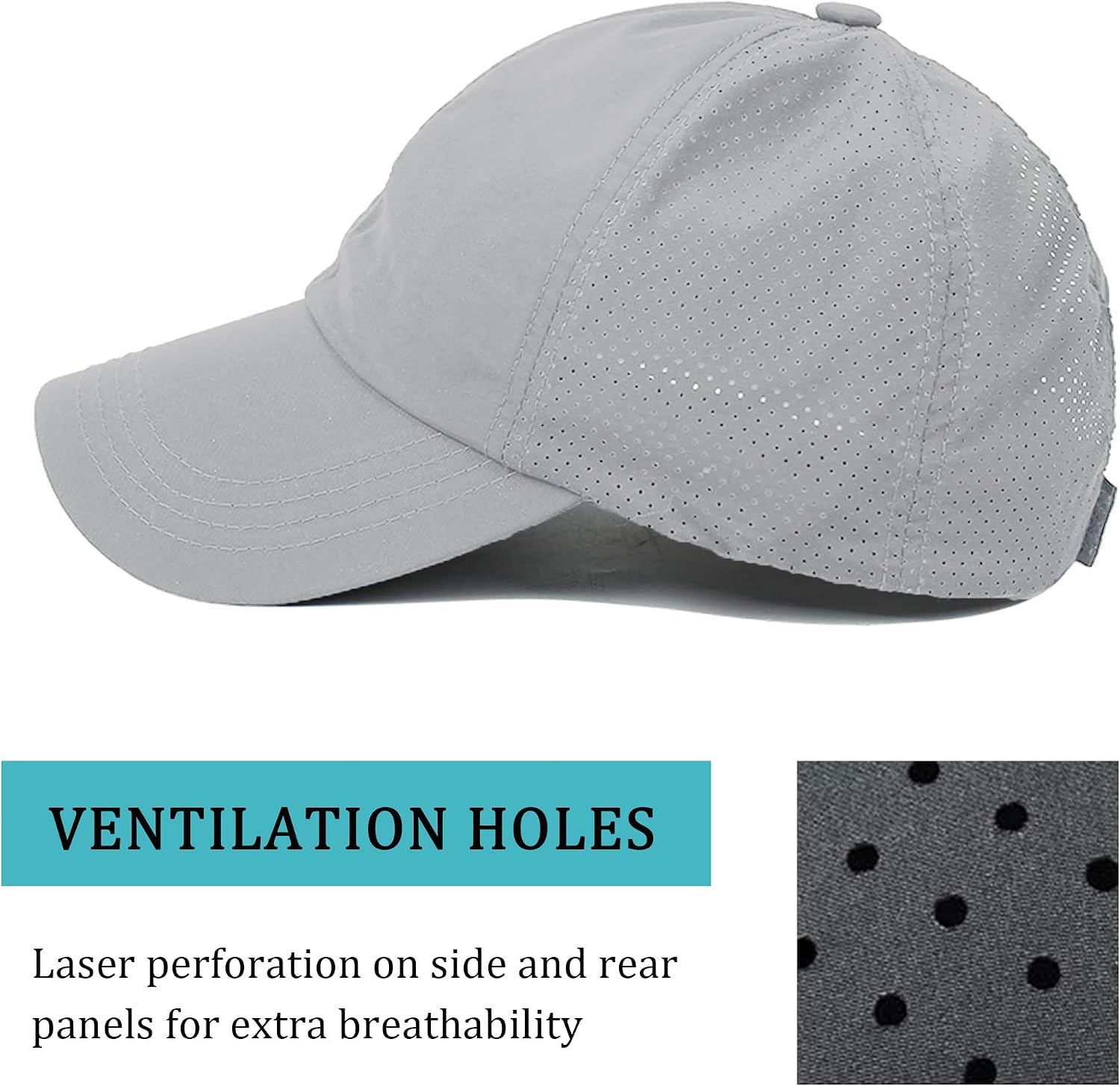 Criss Cross Ponytail Baseball Cap for Women Adjustable High Messy Bun Trucker Hats Quick Drying Mesh PonyCap image 4