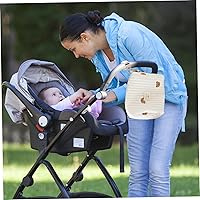 Vista 3 de Bolsa de pañales organizadora de gran capacidad, portátil, de algodón, organizador de pañales para cochecitos, bebé niña