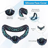 Vista 28 de Relohas Accessories for Oculus Quest 2, VR Accessory Set for Meta Quest 2, Include Controller Grip Leather Cover, VR Shell Cover, Face Cover, The