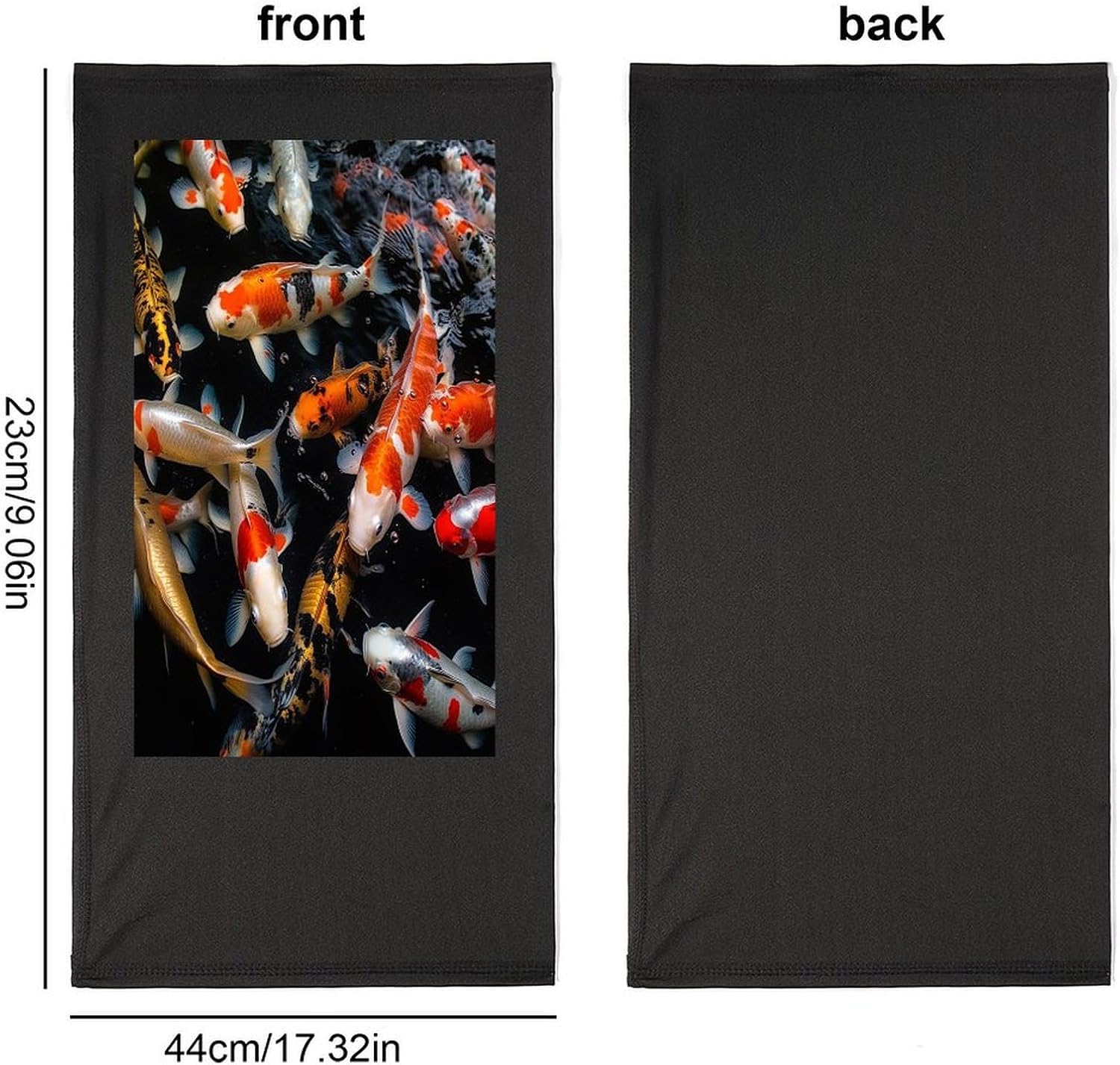 Japan Fancy Koi Carp Fishes Neck Gaiter Face Cover Dust-proof Sun Protection Cooling Neck Gaiter Windproof Breathable Bandana Face Mask Scarf Personalized Gator Scarf for Adult Face Shield