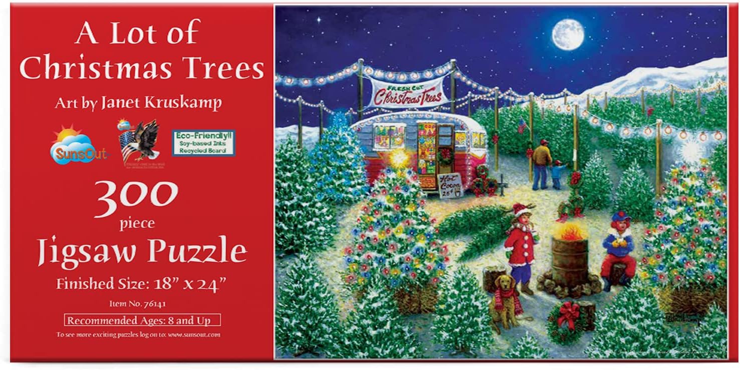 A Lot of Christmas Trees 300 pc Jigsaw Puzzle by SunsOut - Christm
