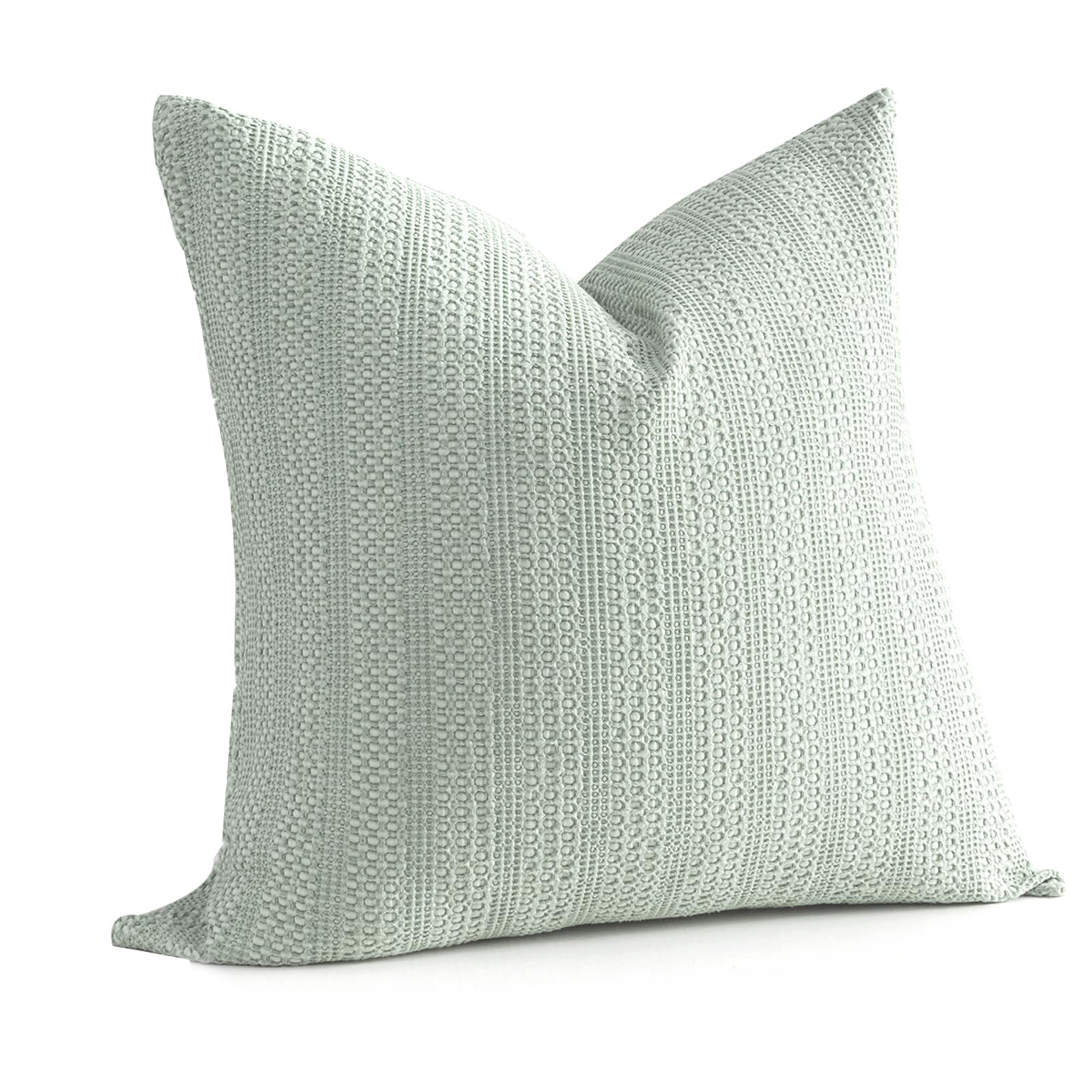 1pc 24x24 Pillow Cover Euro Sham Pillow Covers Cotton Euro Pillow Shams, Boho Throw Pillow Covers Large Decorative Square Pillowcase for Couch Bed, Sage Green