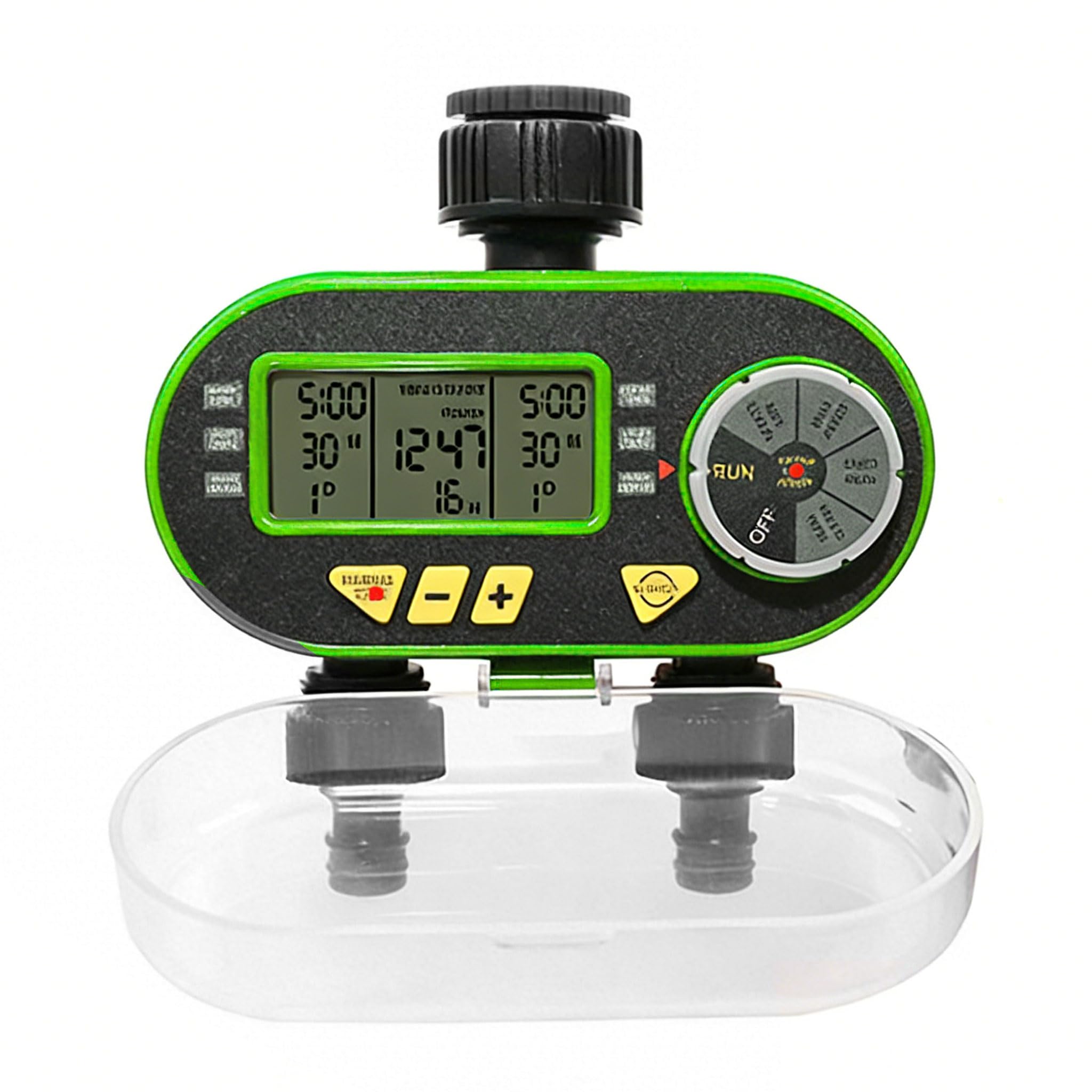 Zone Automatic Plant Watering Timer with LCD Display and Scheduling Rain Delay Watering Structure