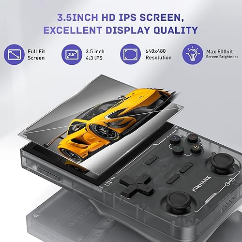 Miniatura 3 de Kinhank K36 - Consola de juegos de mano retro con más de 9000 juegos, consola de juegos retro de mano, mini emulador de mano con tarjeta TF de 64