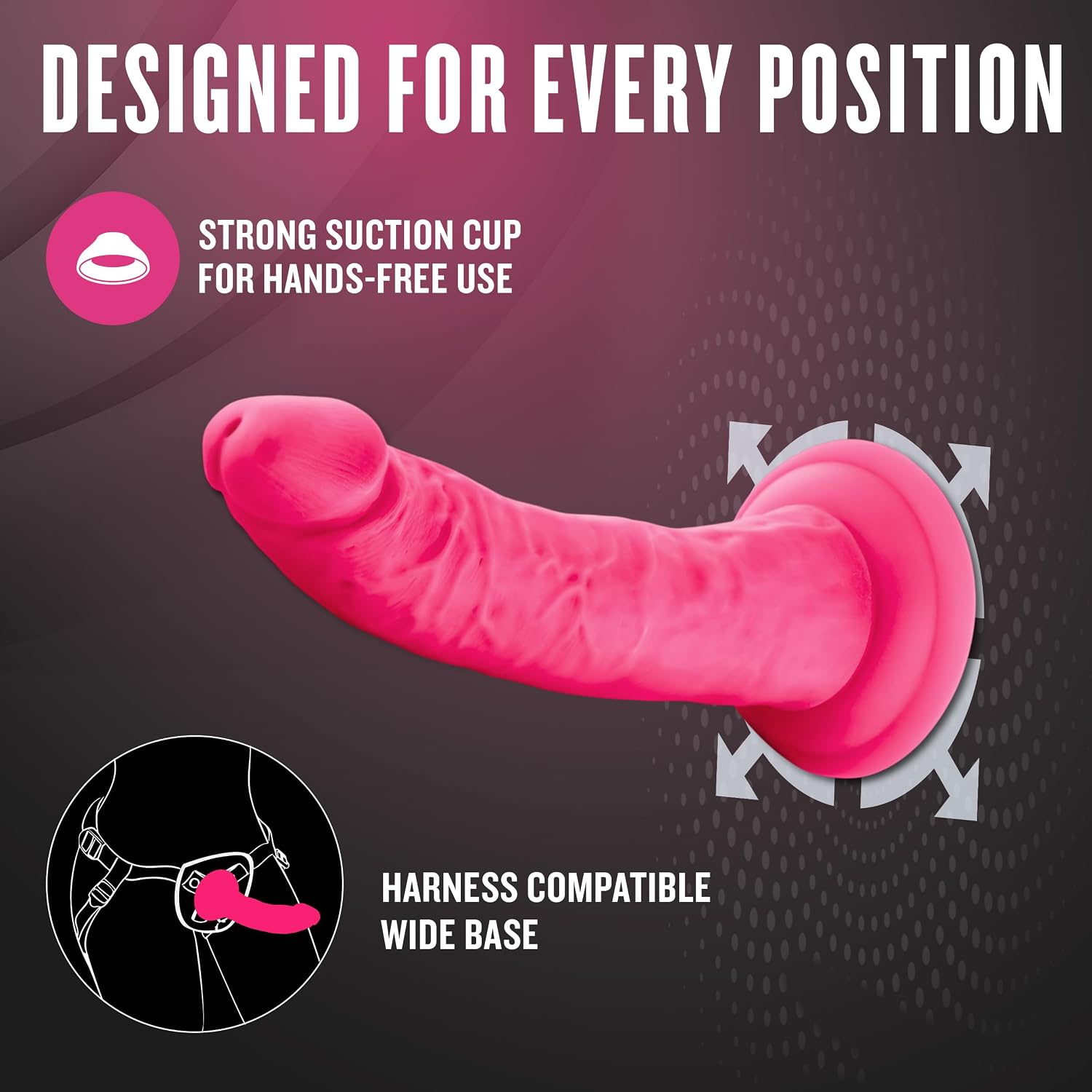 Blush Neo Elite 5.5" Dildo for Beginners - Ultrasilk Silicone Realistic Cock - SensaFeel Technology - Suction Cup Base and O-Ring Harness Compatible - Safe Sex Toy for Women Men & Couple- (Neon Pink)