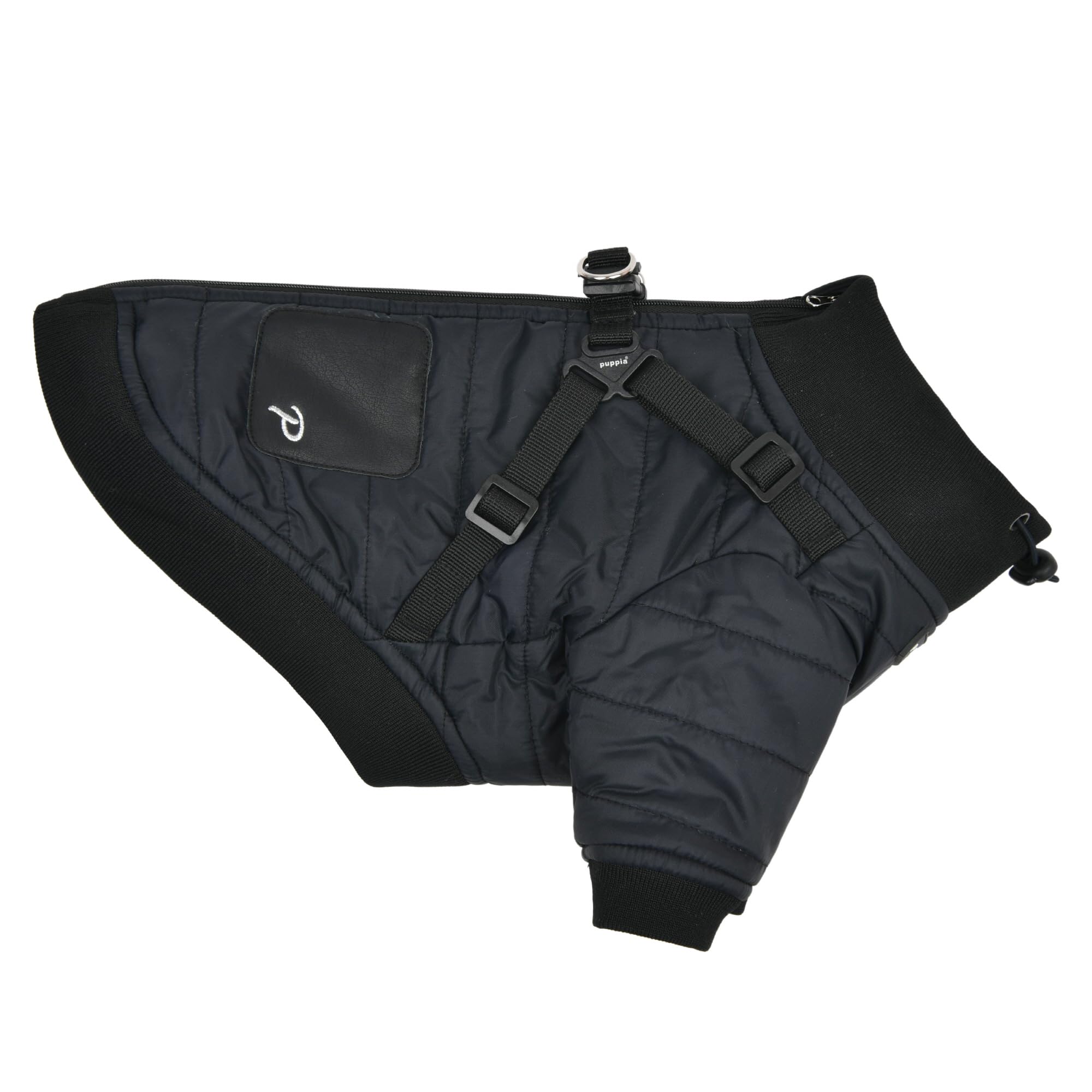 Puppia Stratus - Arnés Integrado para Perros pequeños y medianos, Color Negro, Talla L