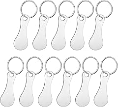 13 Pieces of Shopping Trolley Unlock, Round Stainless Steel Shopping Trolley Chip, Removable Shopping Trolley Chips Portable Keychain, Shopping Trolley Keychain for Shopping Trolley