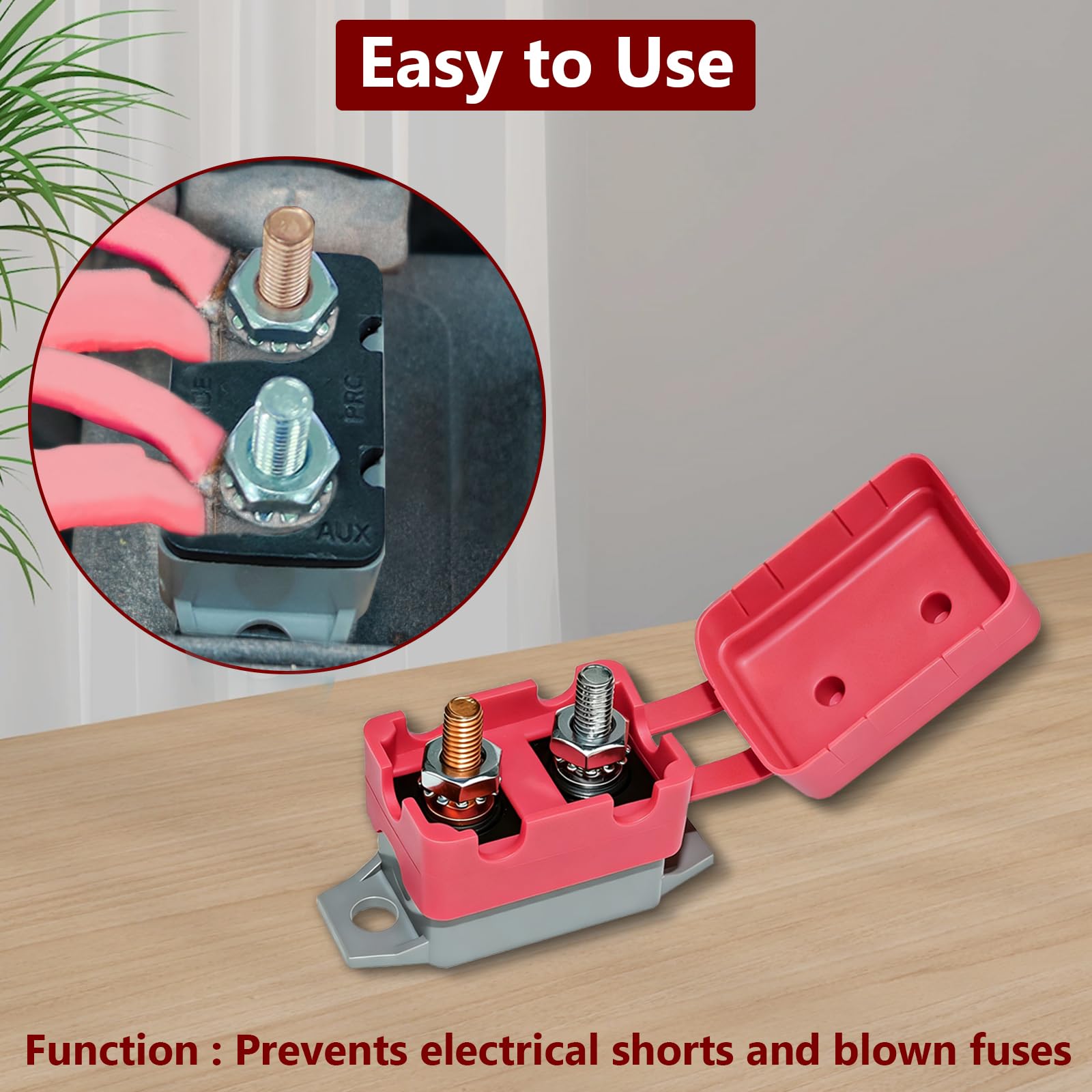 BFXM 4 PCS Auto Reset Circuit Breakers, 12v Circuit Breaker, 30 Amp Breaker — Amazon image 4