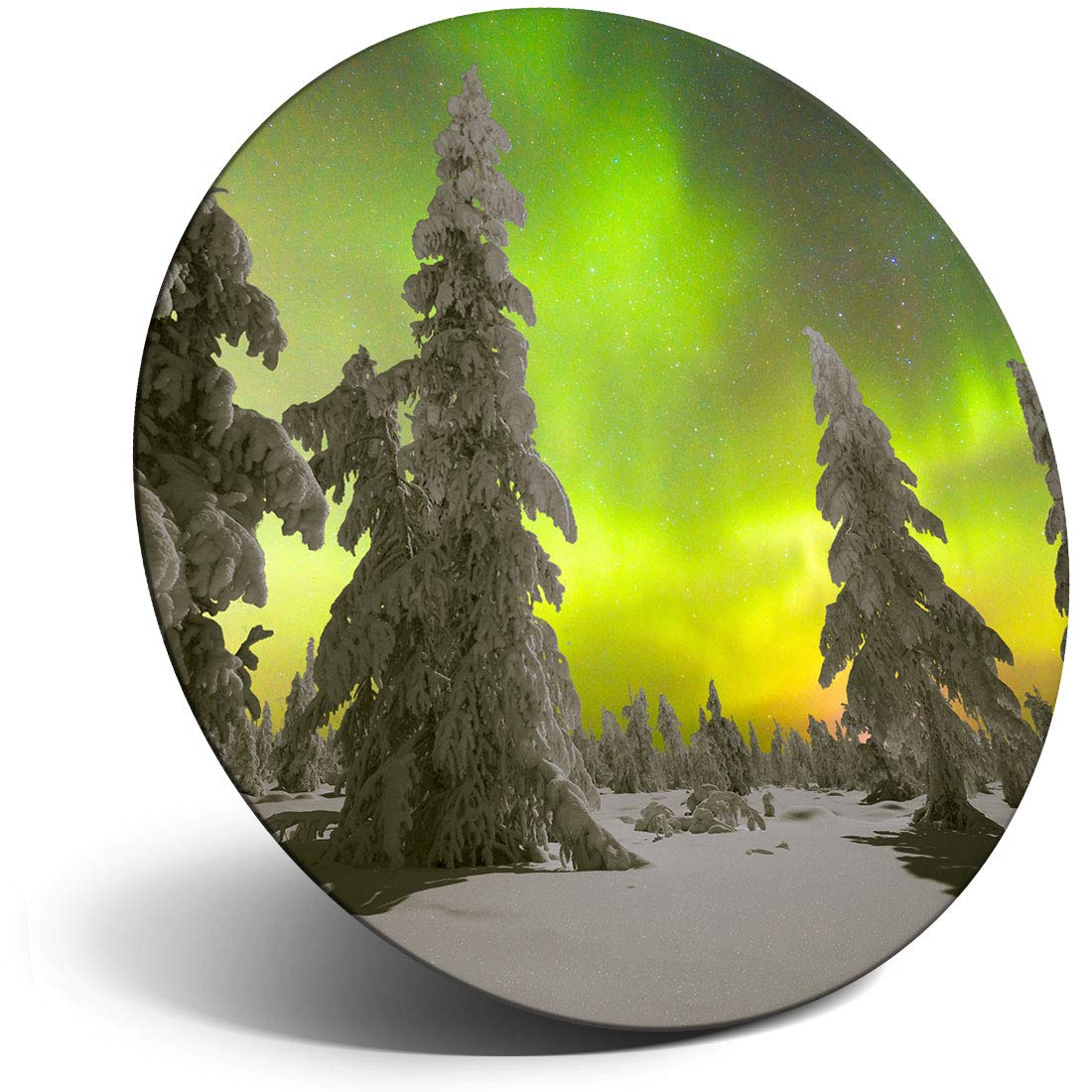 Destination Vinyl Ltd Magnet For Refrigerator, Fridge - Polar Northern Lights Lapland Norway For Office, Cabinet And Whiteboard, Magnetic Stickers, 16672