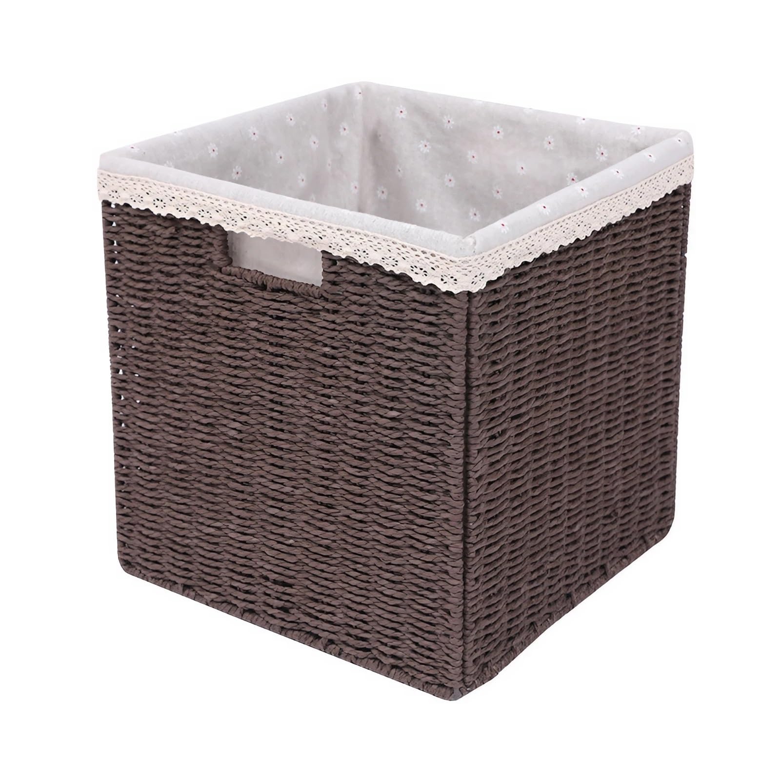 Scatola Di Stoccaggio Pieghevole in Stile Seagrass per Regali Di Organizzazie Decorazione/Brown B/35 * 35 * 35 cm