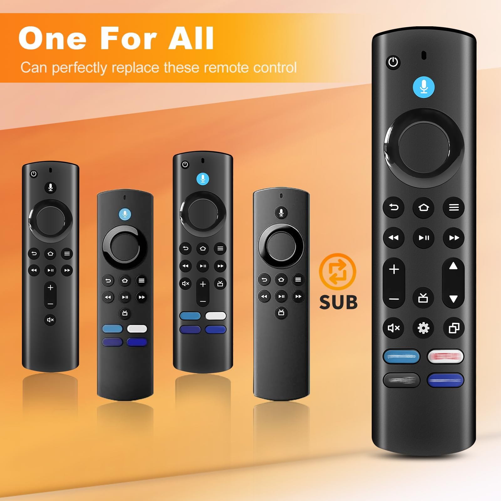 Télécommande Vocale de Remplacement(4th), Smart TV Télécommande de Remplacement avec Fonction Vocale, Convient au TV 2 Gen & 3 Gen, TV Cube 2 Gen & 3 Gen - 5